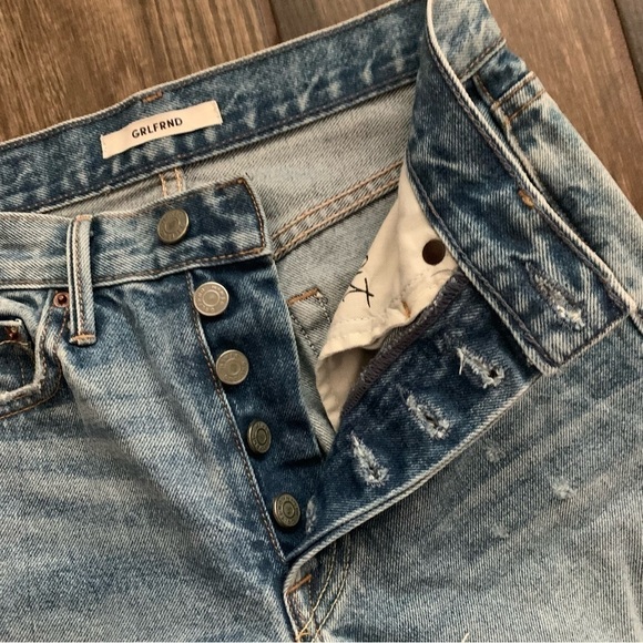 GRLFRND Karolina High Rise Skinny Distressed Jeans Butt Rip Little More Love 24 - Picture 8 of 15